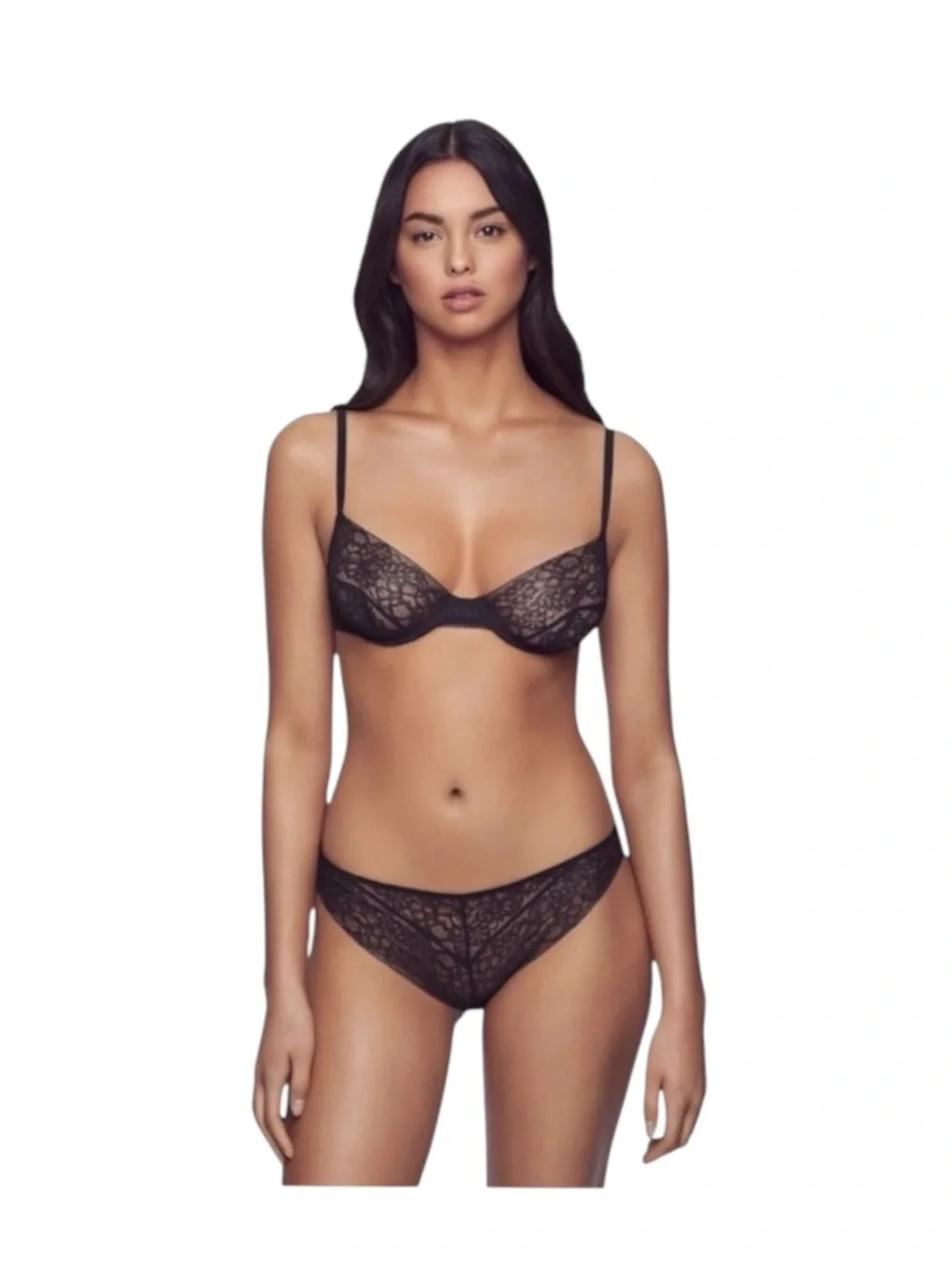 new Kiki de Montparnasse ♕ Lace Bikini Mesh Back Brief Panty ♕ Black ♕ XXS XS S